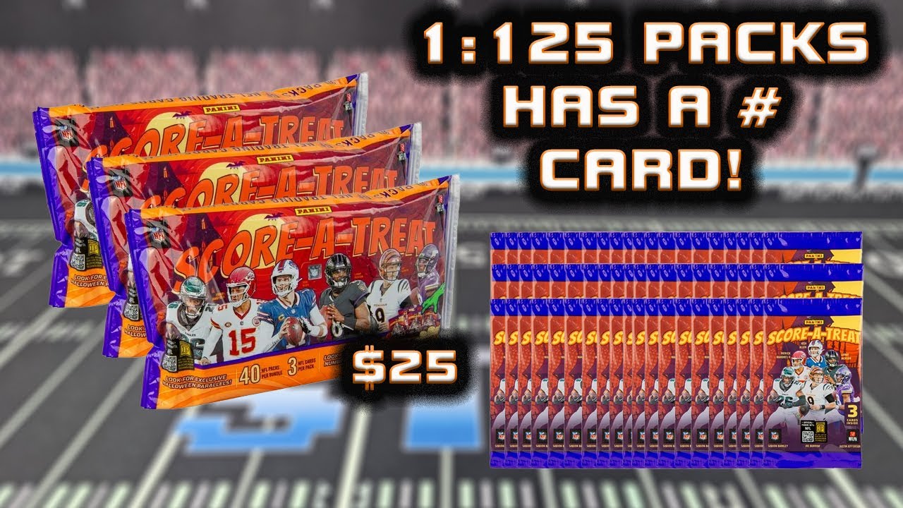 We Open 120 Packs of 2025 Score-A-Treat Football Packs to Find a NUMBERED Card!