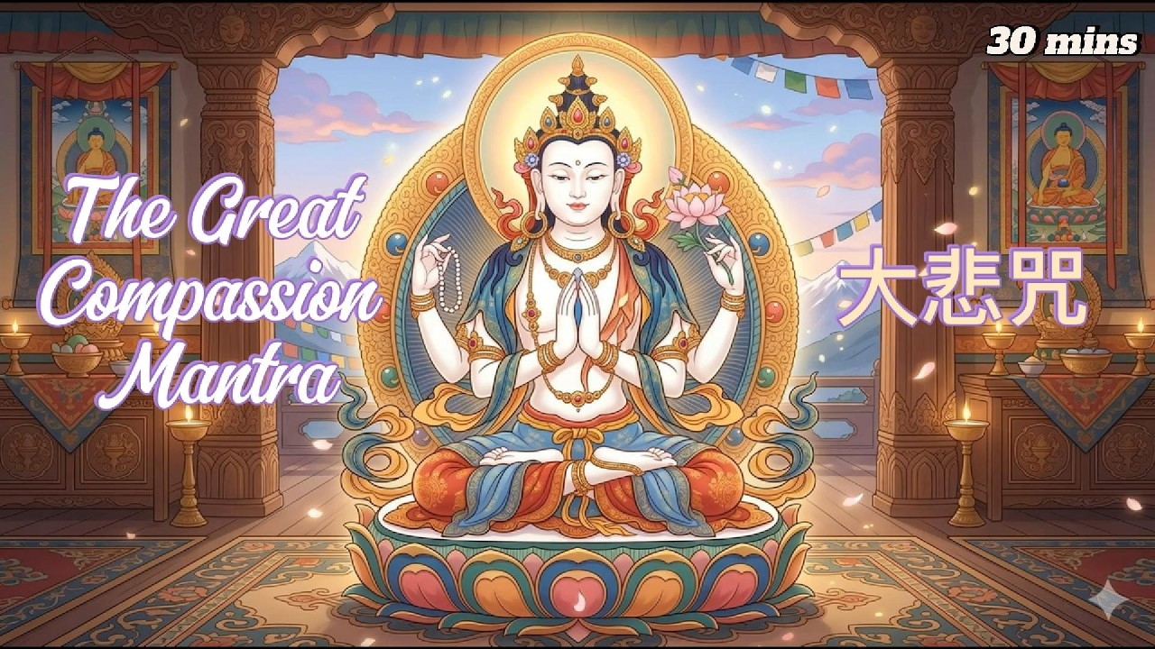 Great Compassion Mantra | Da Bei Zhou | 大悲咒 | Chú Đại Bi | Meditation & Healing Music | Sanskrit