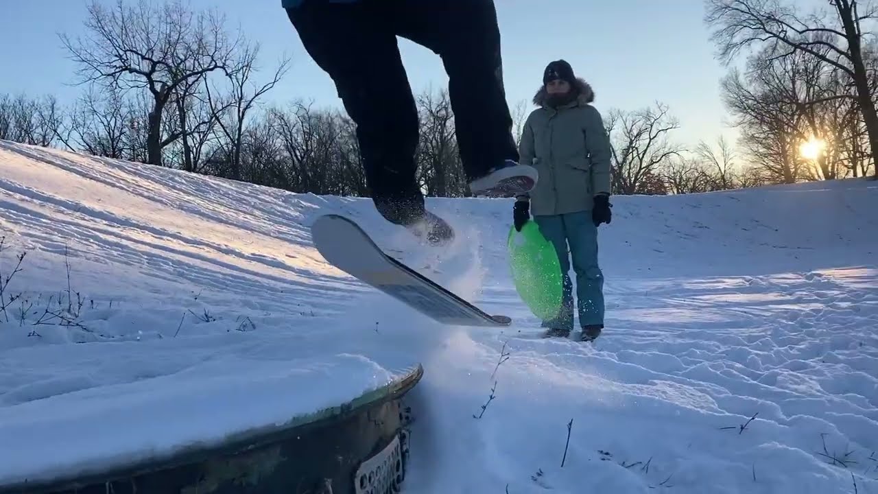 how to fall on your ass easiest way tutorial (snowskate vibeo)