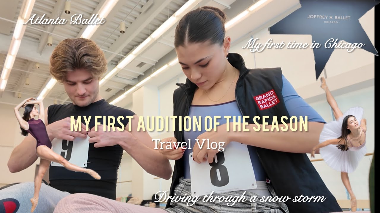 MY FIRST AUDITION OF THE SEASON | Travel Vlog to Chicago | Snow storm, icy roads, road trips