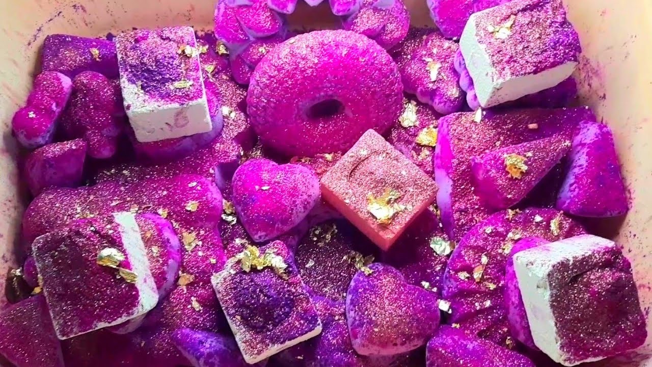 Vibrant Colors Holi Collab w@ruksasmr614 #holi2022 #gymchalk #gymchalkasmr #gymchalk #purple #pink