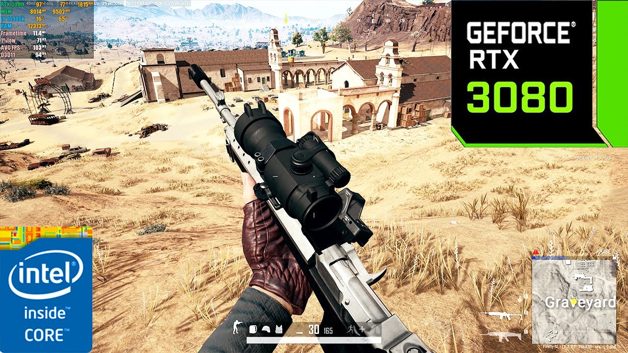 PUBG : RTX 3080 10GB ( 4K Ultra Graphics Miramar Map )