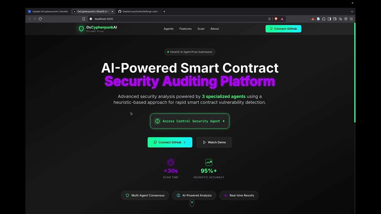 0xCypherpunkAI: Heuristic-Based Audits via Agent Consensus- Chainlink Hackathon 2025🎊