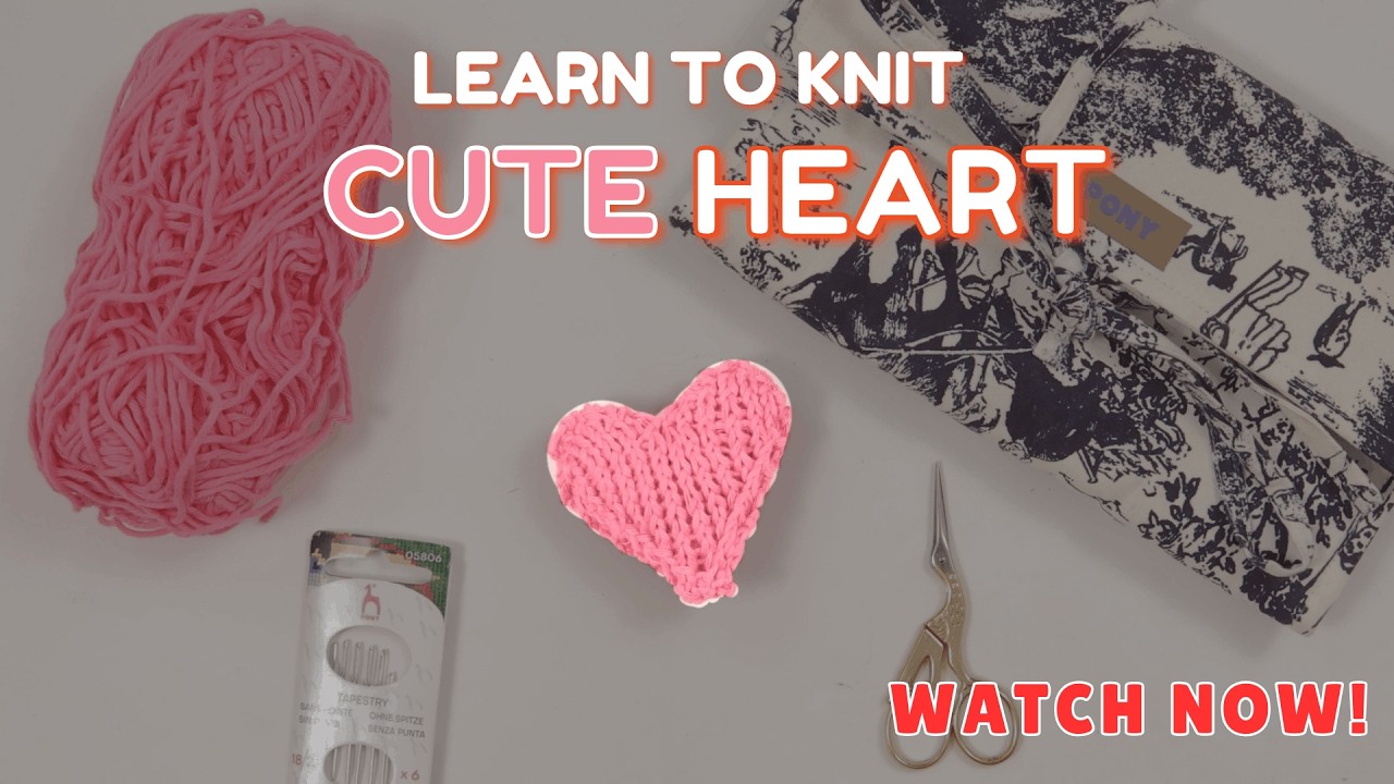 Valentine Special ❤️ Easy Knitted Heart Tutorial for Beginners