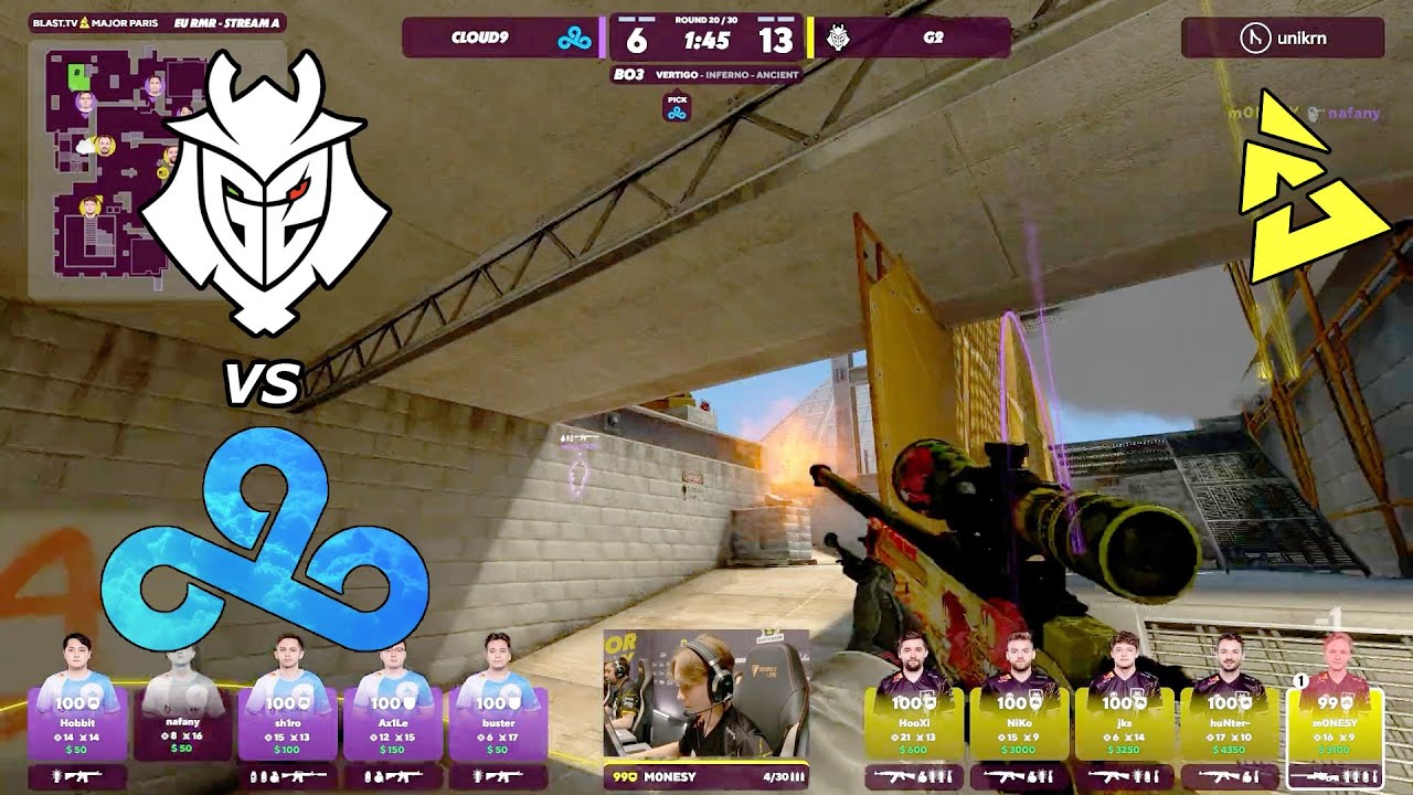 LEGENDS QUALIFY STAGE! G2 vs CLOUD9 - HIGHLIGHTS - VERTIGO - BLAST Major Europe RMR CSGO 2023.