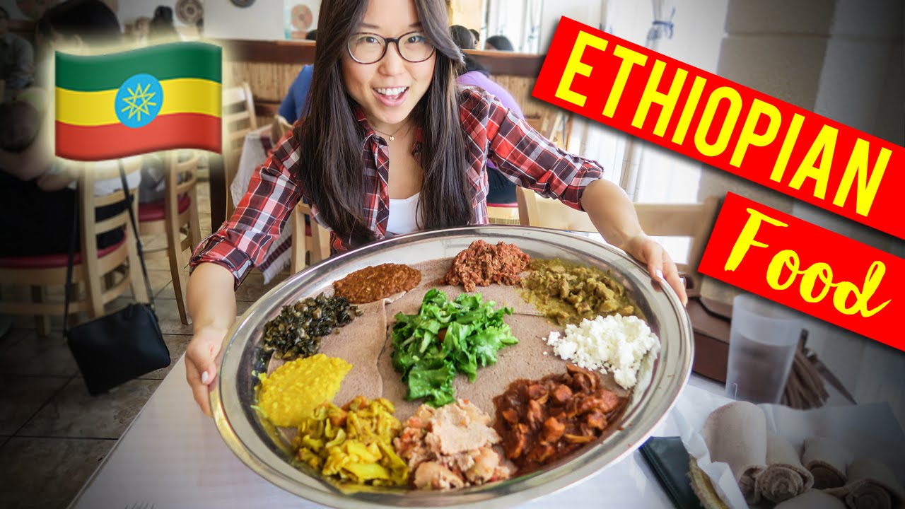 ETHIOPIAN FOOD Family Style with Meat & Vegetarian Combo