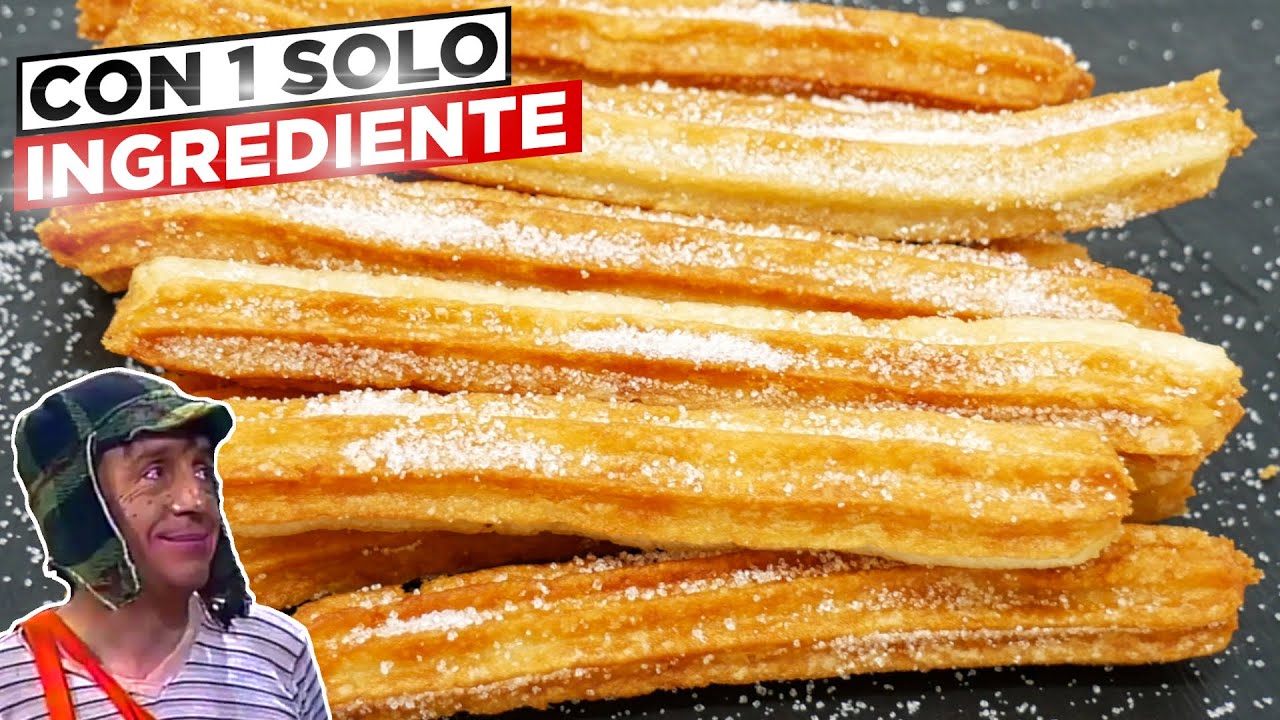 Como hacer CHURROS caseros deliciosos (1 ingrediente)😍😋 le encantan al chavo del 8 . Receta # 835