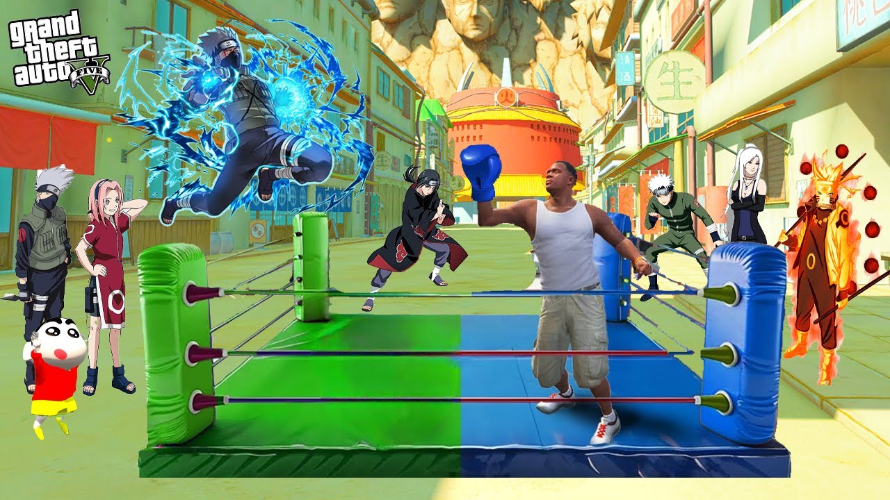Franklin vs Itachi Uchiha: The Ultimate Showdown in Hidden Leaf Village In GTA 5