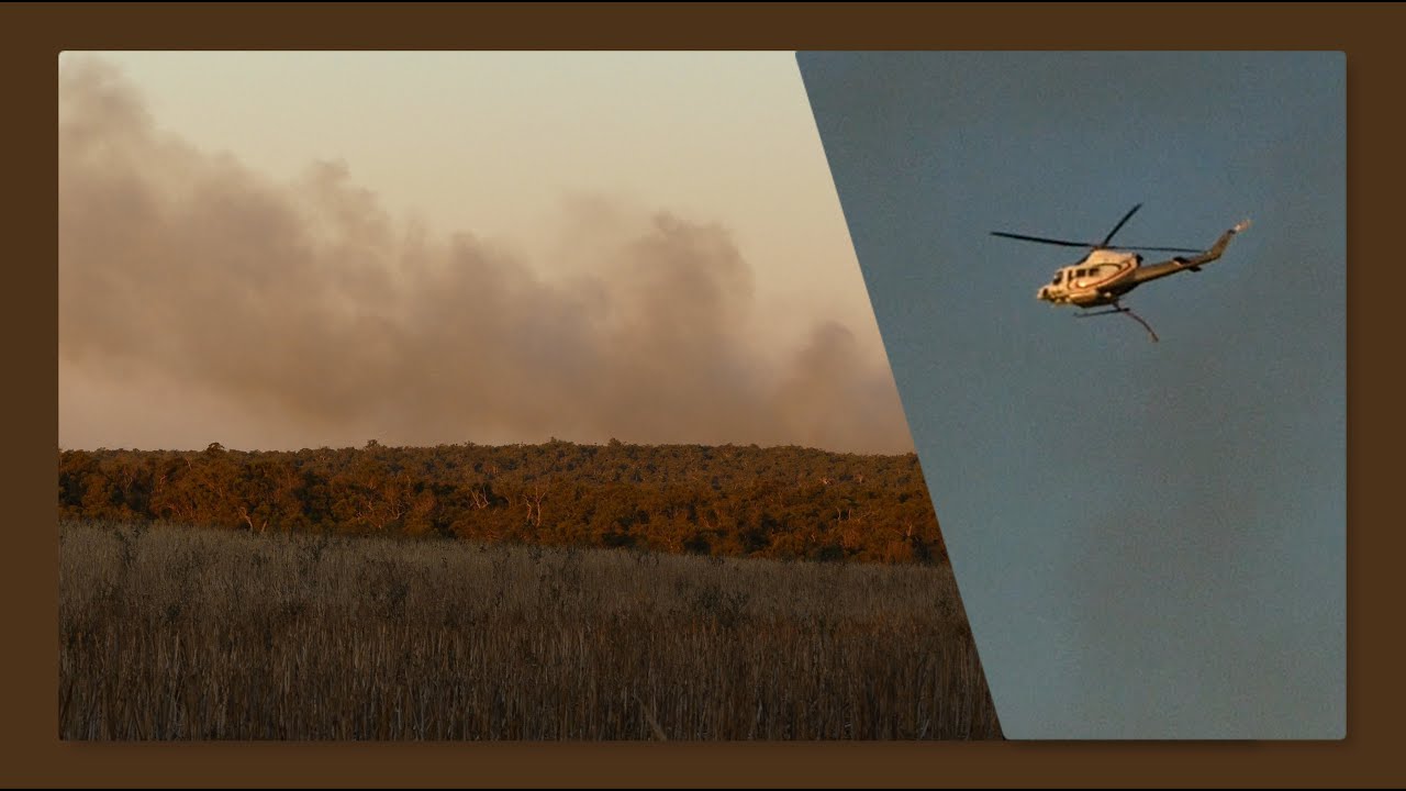 Helicopters Waterbombing a Bushfire in Bindoon, WA - 25 Dec 2021