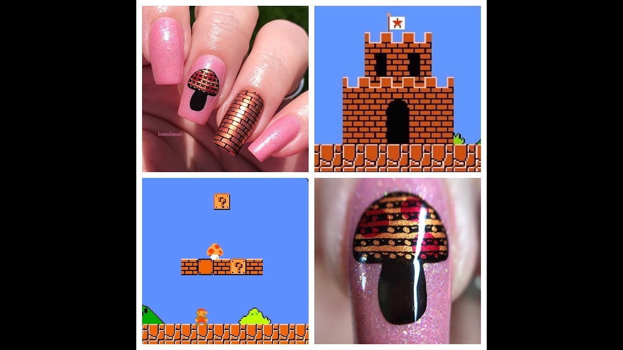 Super Mario Brothers Reverse Stamping | Wildflower Lacquer | Nail Art Decals DIY