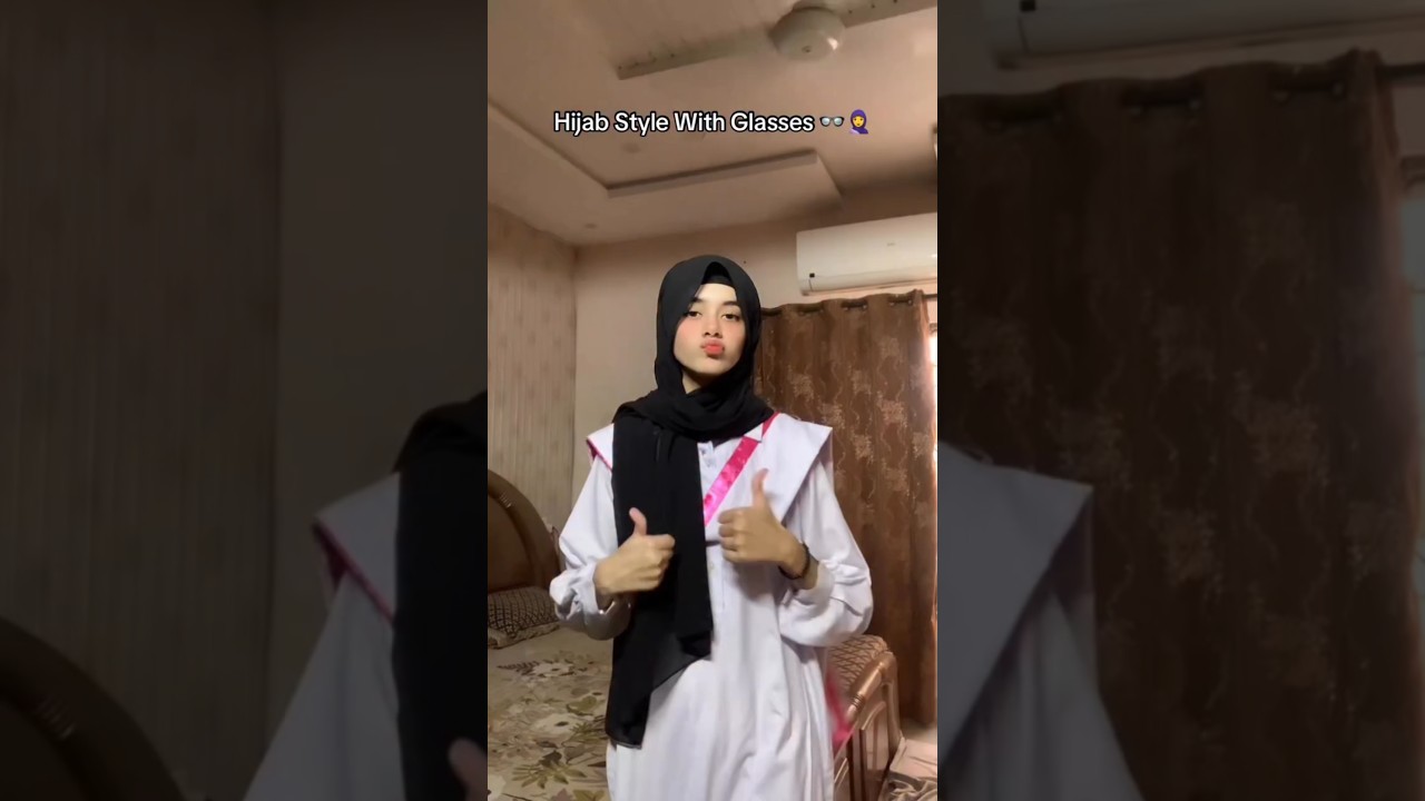 Hijab style with glasses 💓#hijab #hijabehaya #islam #shorts #viral