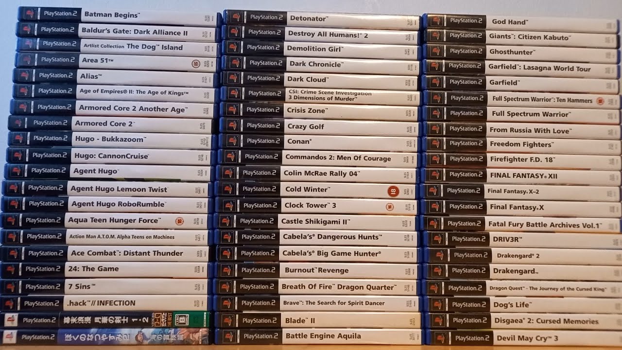Huge PS2 collection (300+ games!): BACKLOG PART 1