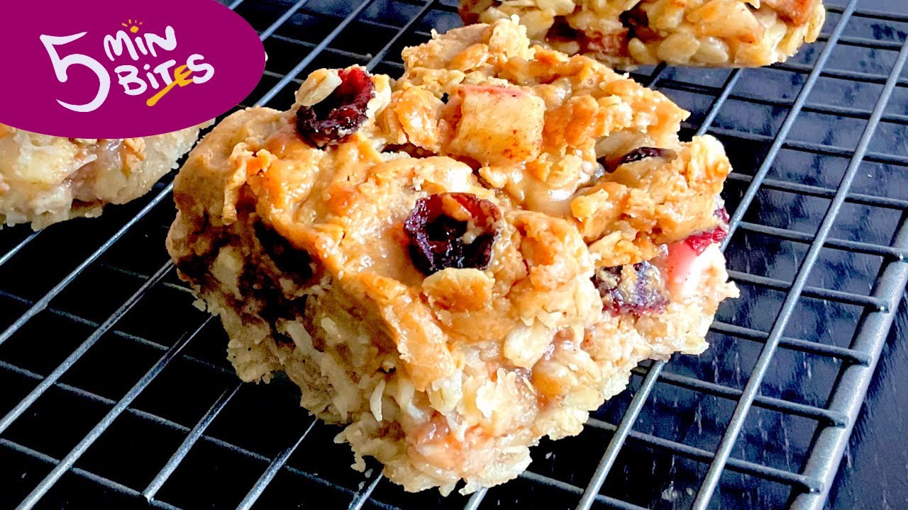 Apple Peanut Butter Oatmeal Bar - Healthy Delicious Easy