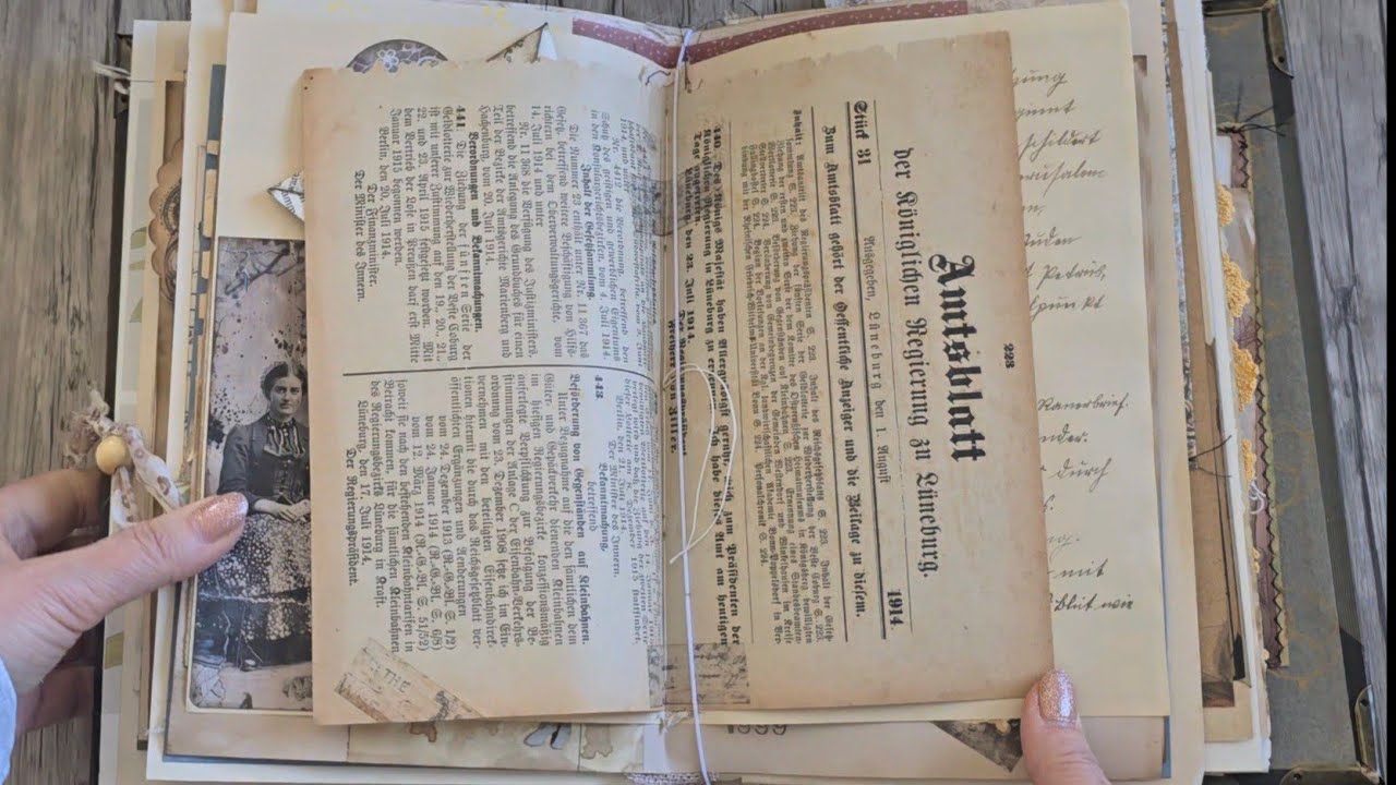 ASMR Flip Through Junk Journal No 4 - großes Buch - no talking, no music