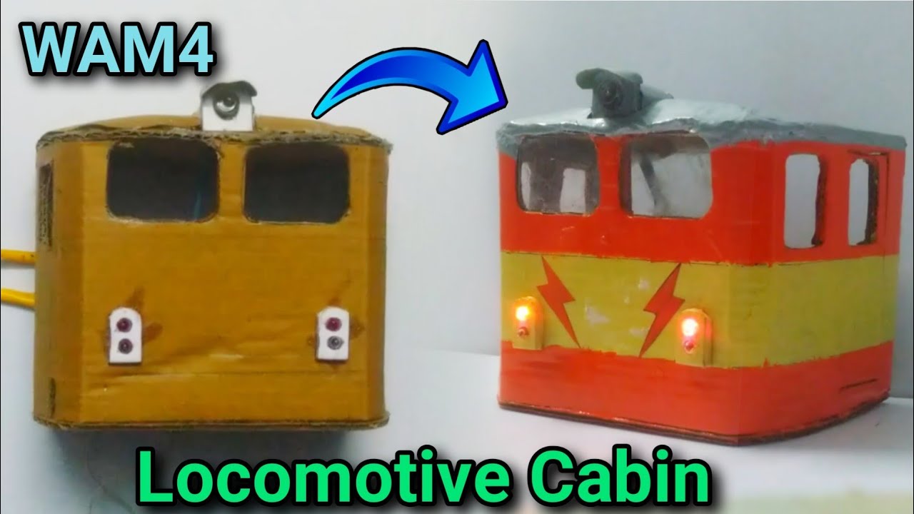 How to make wam4 || how to make locomotive || how to make train || WAM4 model || cardboard train