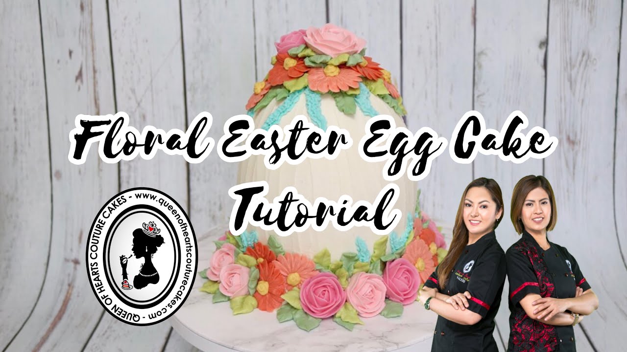Floral Easter Egg Cake Tutorial