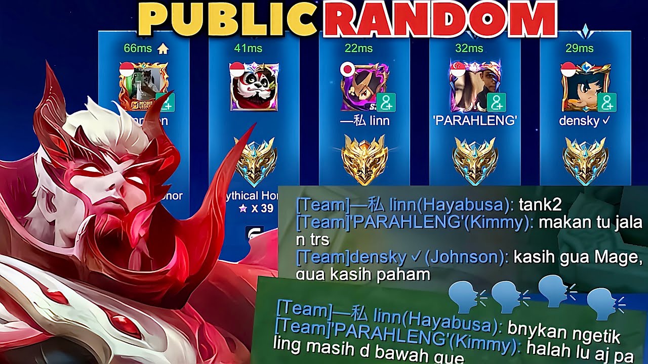 NYOBA JOIN PARTYAN PUBLIC RANDOM PAKE YU ZHONG BUILD ANOMALI! MALAH FULL BACOD SEPANJANG GAME!
