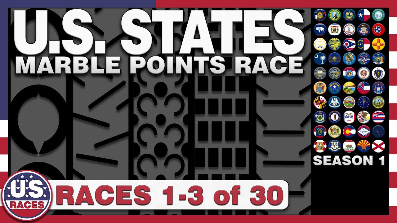 U.S. States Marble Points Race 1-3 of 30 - Video 1 of 10