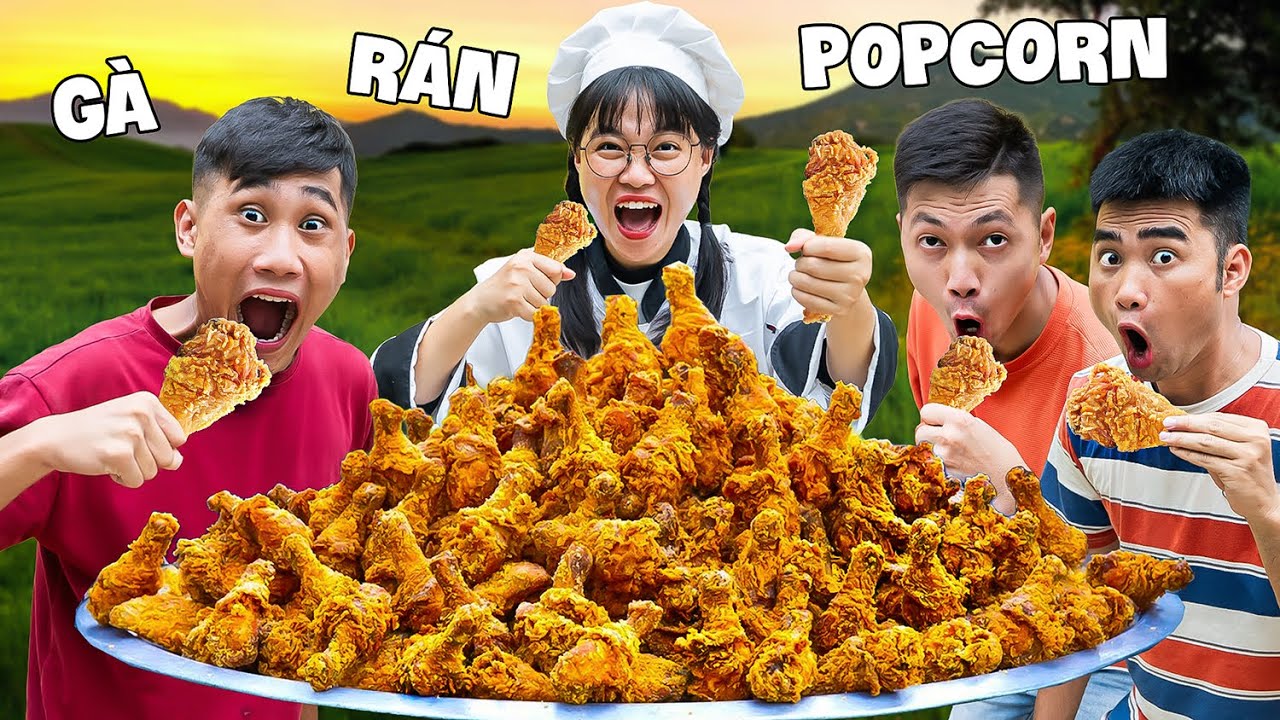 Hà Sam Tự Làm Gà Rán Popcorn Giòn Tan Tại Nhà - Công Thức Gà Rán Bí Mật