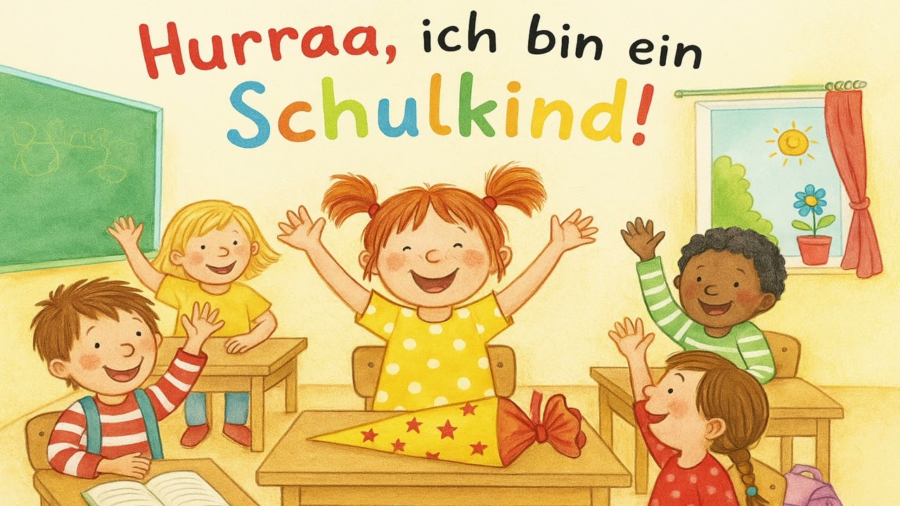 Hurra, ich bin ein Schulkind 🎒 &ndash; Fr&ouml;hliches Einschulungslied zum Mitsingen 🎶