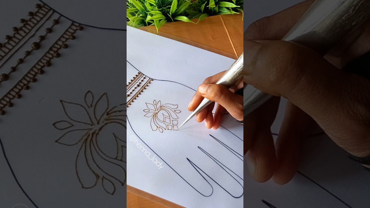 Aesthetic lotus mehndi design || #mehndi #mehndidesign #lotus #tutorial #shorts #ytshorts
