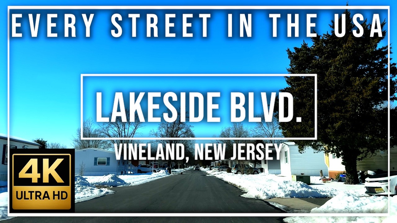 Lakeside BLVD  Vineland, New Jersey 4K Ultra HD Every Street in the USA – Relaxing Music