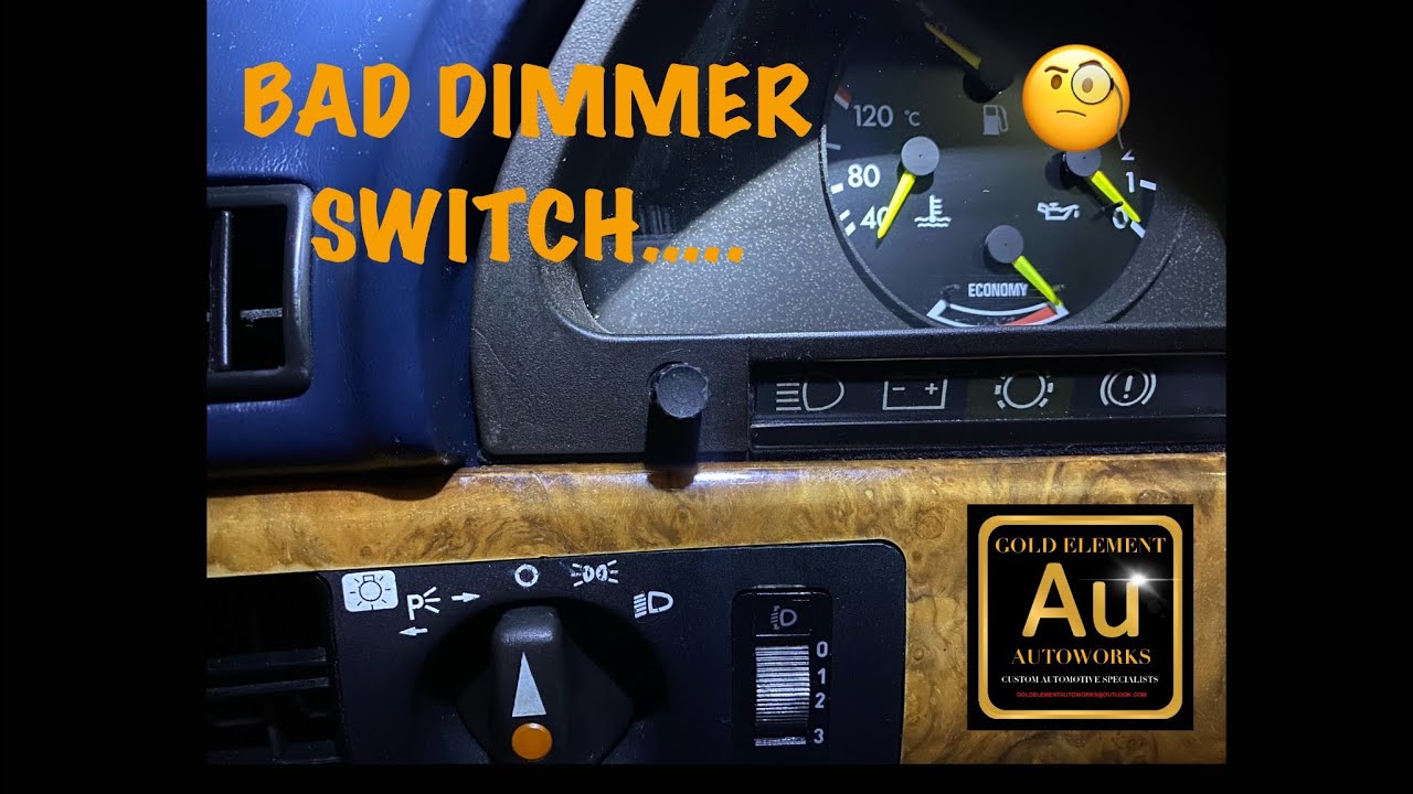 How To Fix Dimmer Switch Mercedes 380SEC 500SEC 560SEC Instrument Cluster Odometer Mileage Repair
