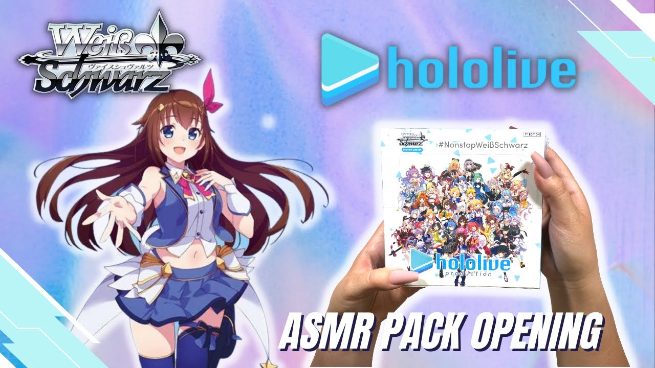 ASMR Hololive Weiss Schwarz Card Game Pack Opening - More Random Fun and New Obsession🔥