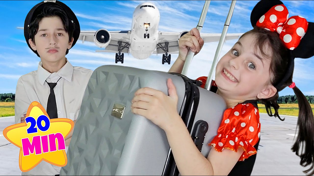 Mimi e Julinha em Histórias Engraçadas de Viagens, Regras de Segurança e Profissões para crianças