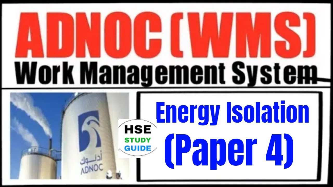 WMS Energy Isolation || Work Management System (WMS) ADNOC || Work Management System ADNOC