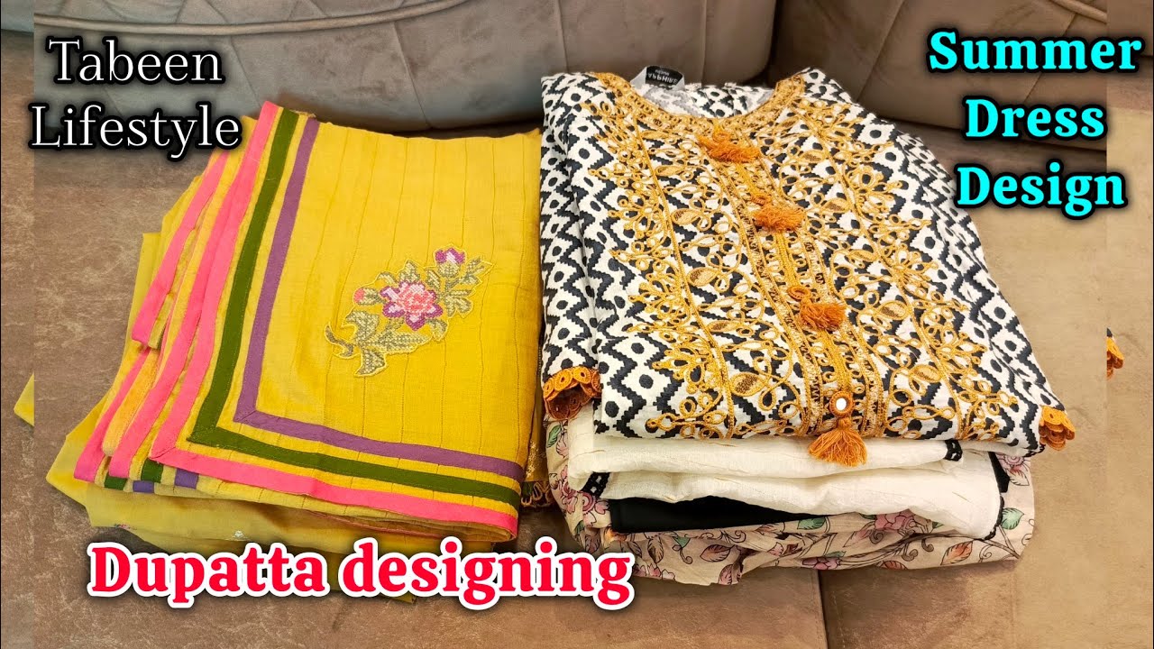 Summer dress design ideas 2025 | Beautiful Dupatta designing ideas
