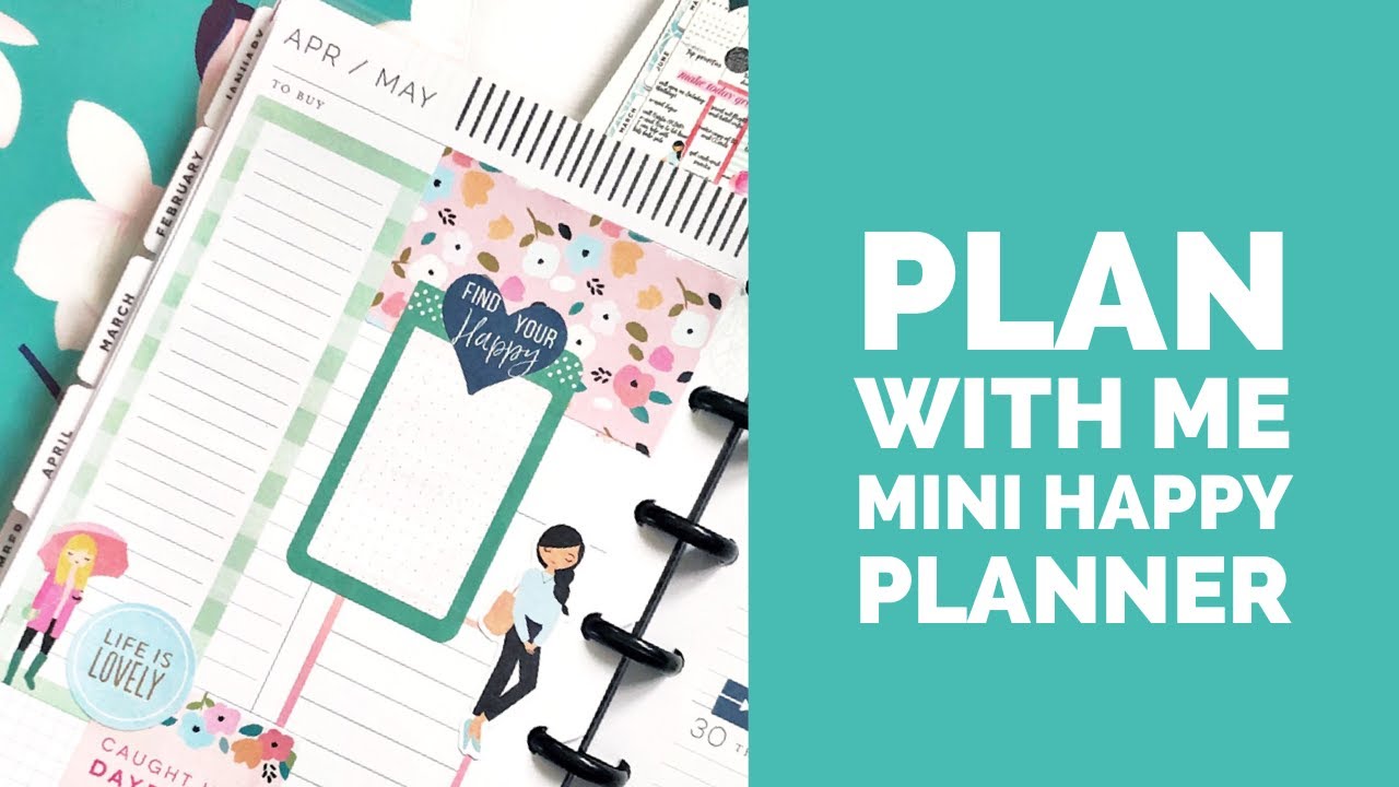 Plan With Me // Mini Dashboard Layout Happy Planner // Color Story // April 27-May 3, 2020