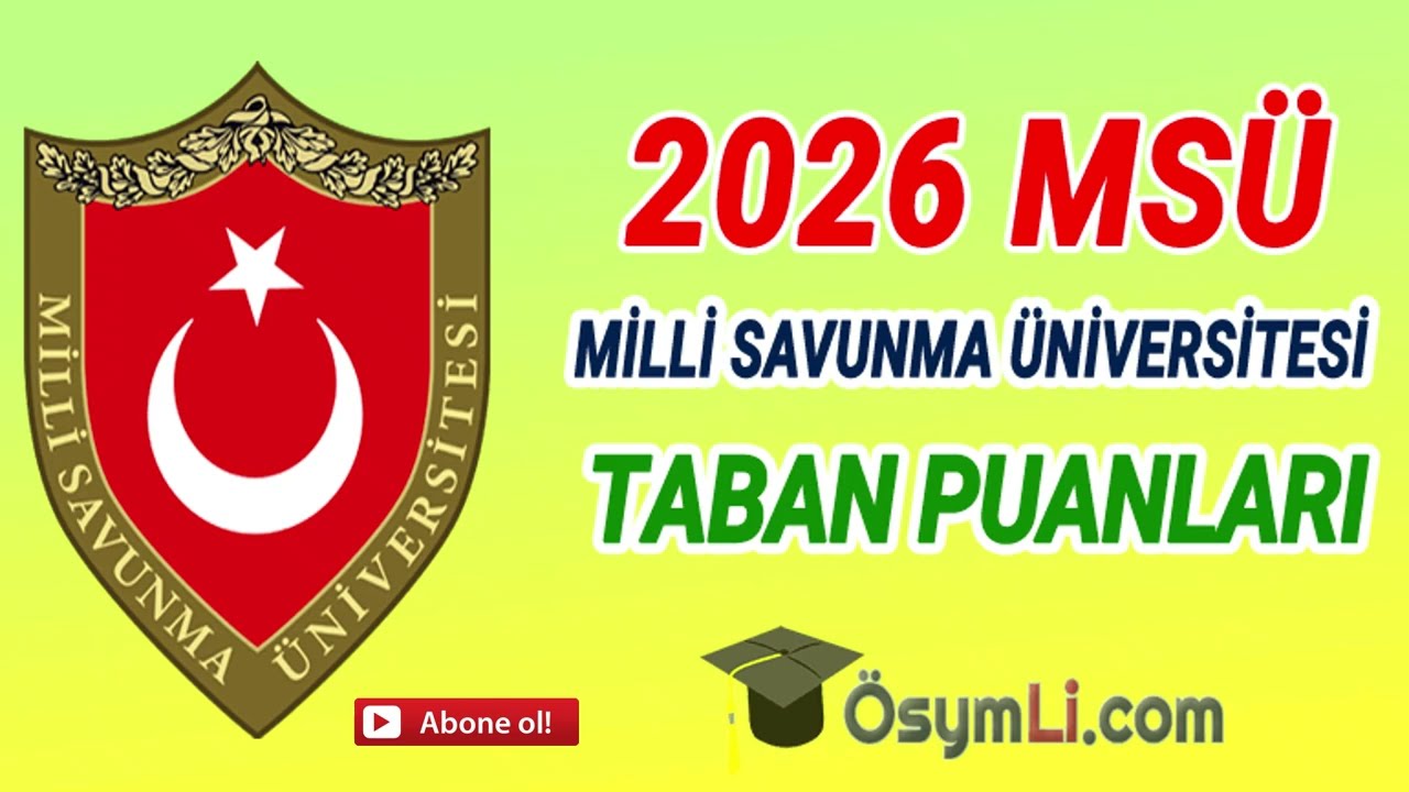 2026 #MSÜ Taban Puanları (Kara Harp Okulları, Hava Harp Okulları Astsubay MYO)