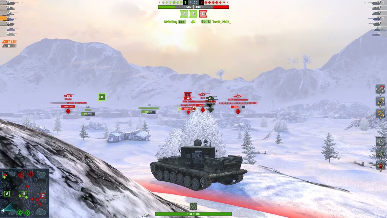 World of Tanks Blitz 9.5 SU-130PM DeadRail 3538dmg 3kills Rating Typical TD Movement
