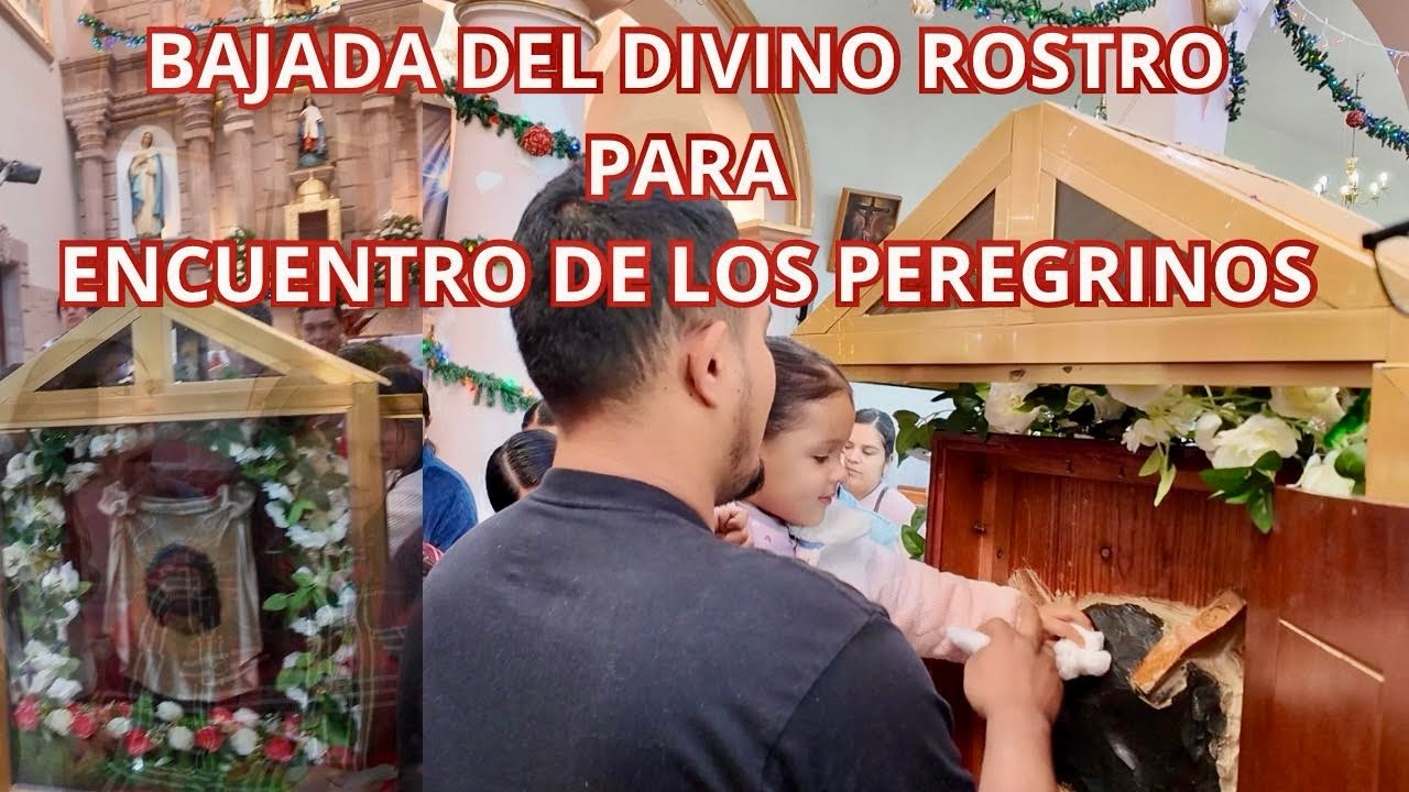 Bajada del Divino Rostro para encuentro con los peregrinos, en La Palma 🌴 Michoacán.