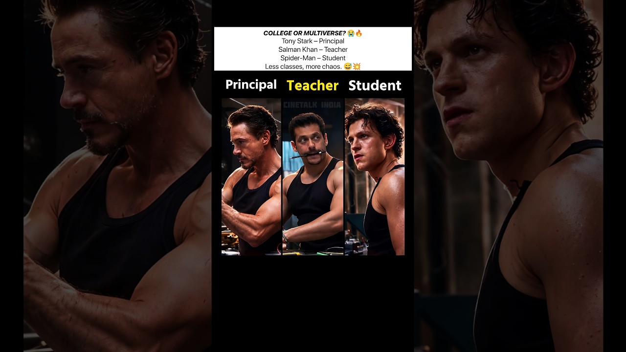 THE ULTIMATE MULTIVERSE! 🤯 Salman Khan & Iron Man's College! 🏫 #SalmanKhan #TonyStark #shorts