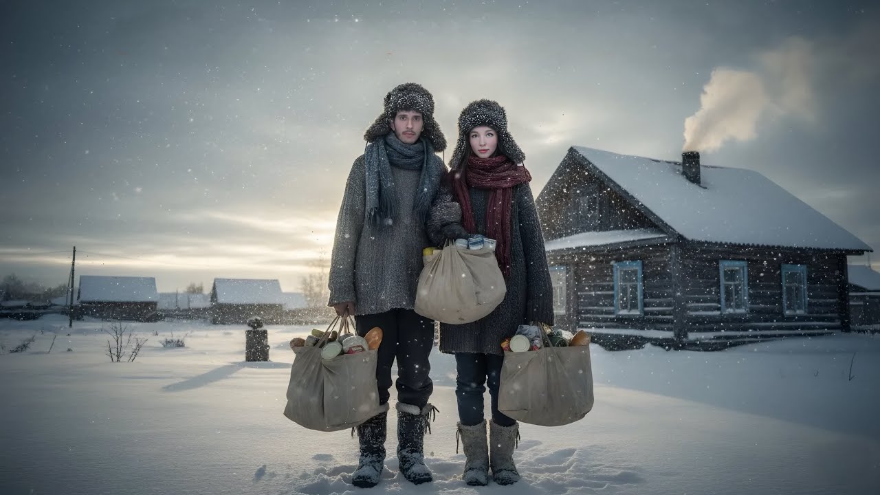 الحياة فسيبيريا ماشي سهلة… شوفو شنو درنا اليوم!(شرينا هدايا للجدة و متصوروش شنو طيبنا)🇷🇺🇲🇦