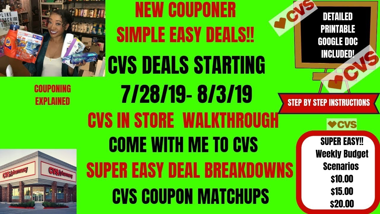 NEW TO COUPONS START HERE! CVS COUPON MATCHUPS DEAL BREAKDOWNS STARTING 7/28/19~SUPER EASY DEALS!