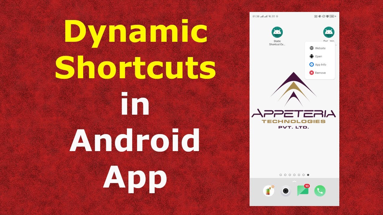 How to create Dynamic Shortcuts in Android App - Part 2