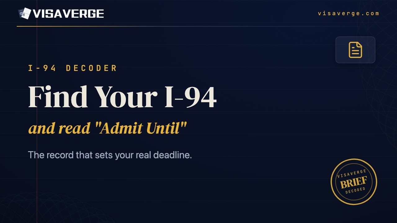 How to Find Your I-94 and Read the 