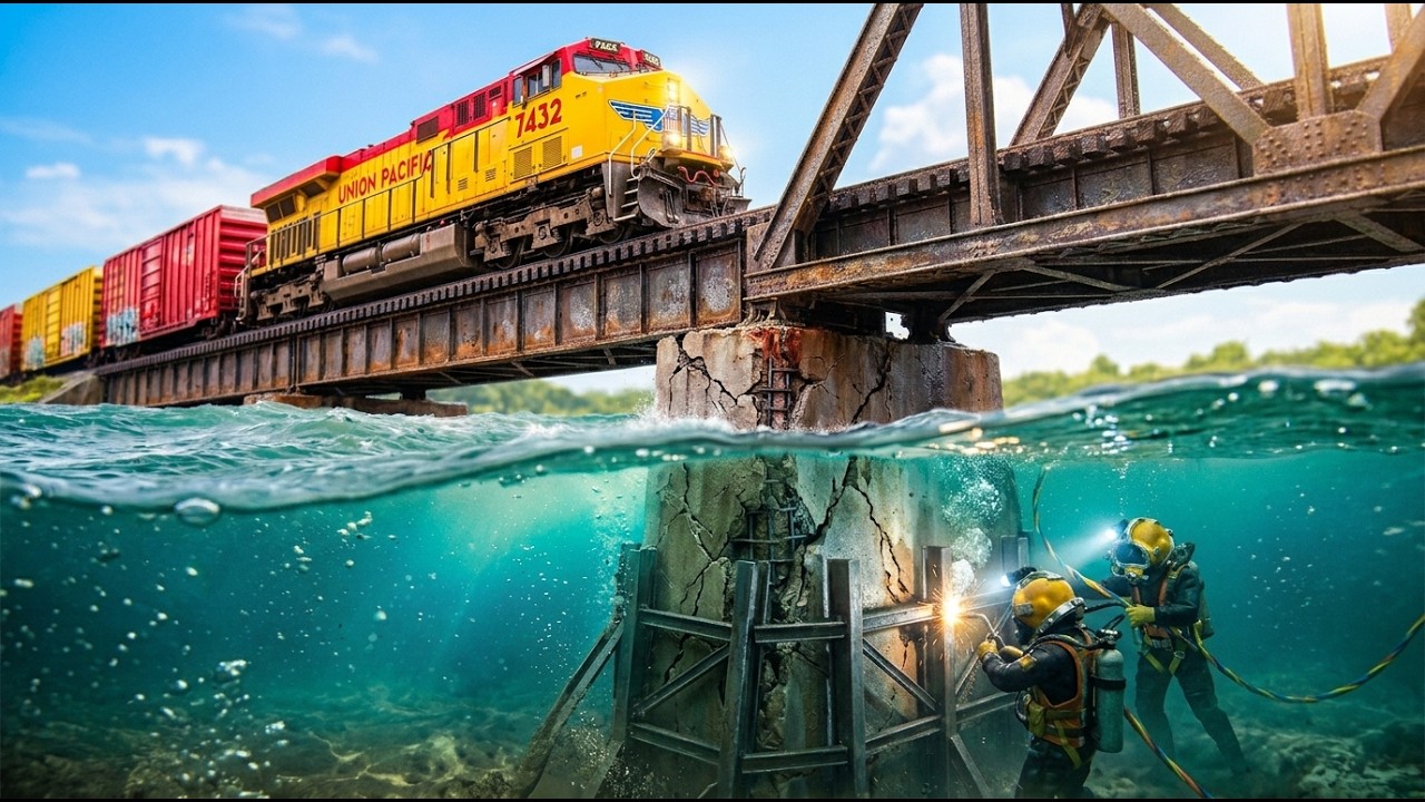 Underwater Bridge Repair When Train Arrives! 🚨 Miniature Train Rescue