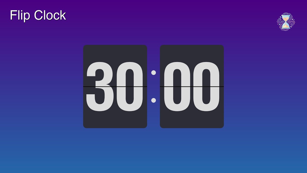 30 Minute Timer ⏱️ Aurora Borealis Flip Clock | Half hour focus Timer - ChronoFlow