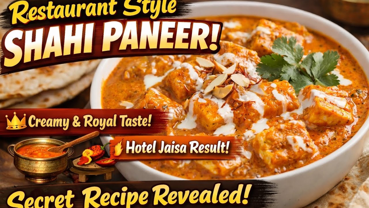Creamy, Royal & Restaurant Style Shahi Paneer recipes #shahipaneer #paneer @aleenafoodrecipes 