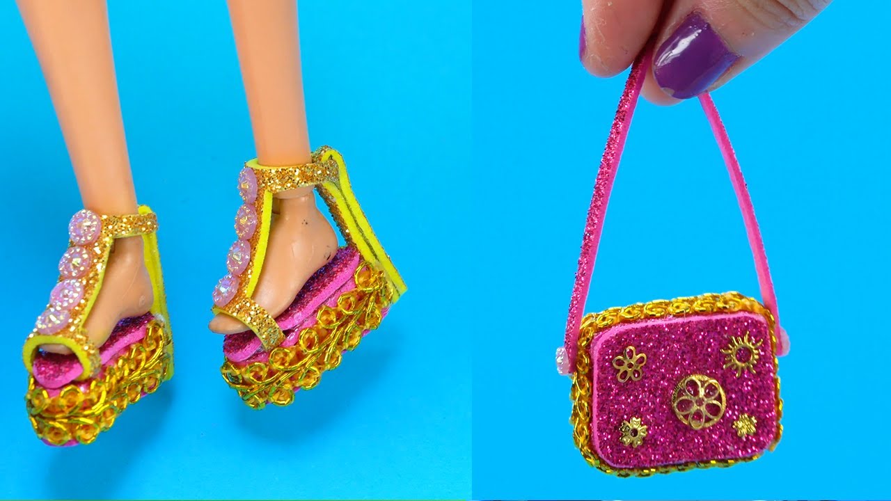 DIY Miniature sandals and bags #shorts