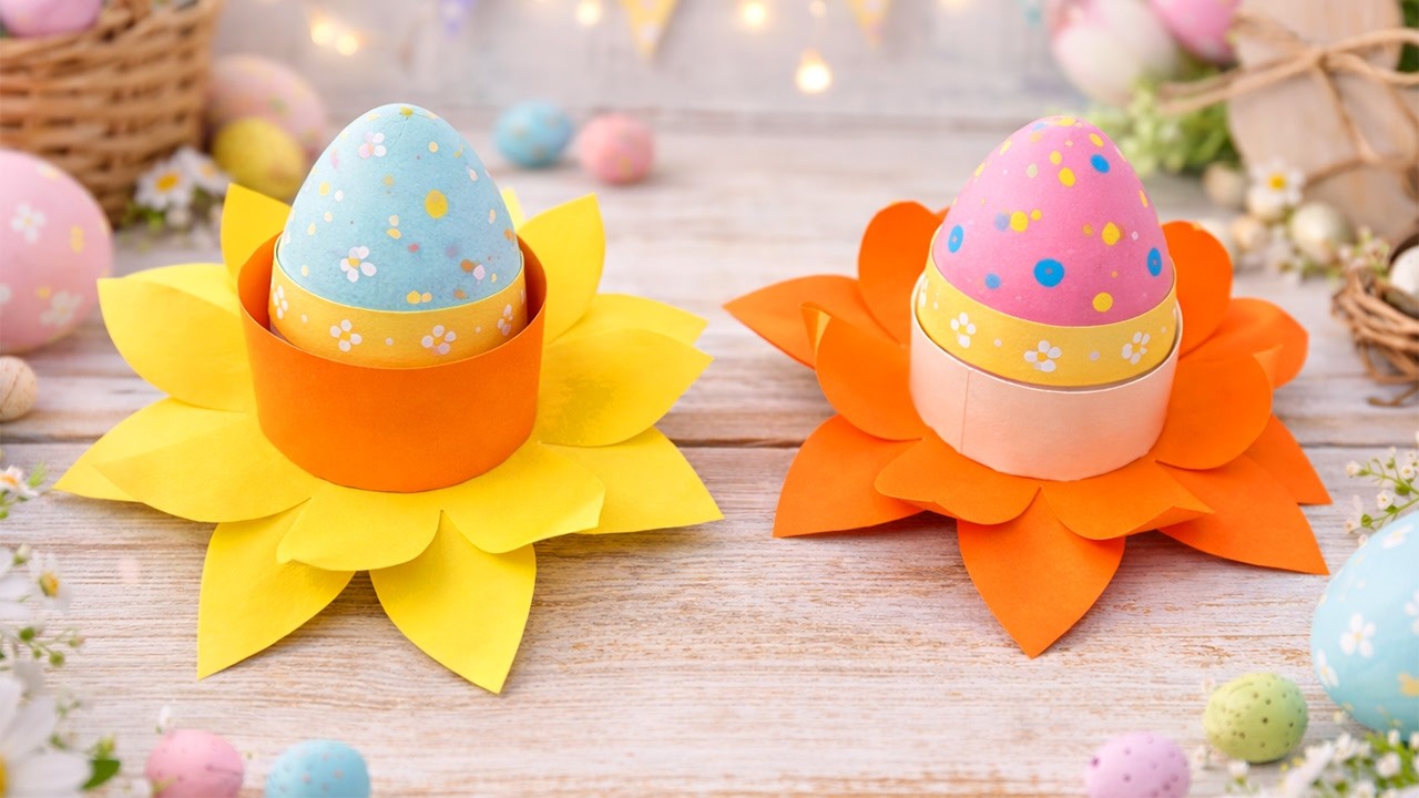 Eierbecher selber basteln 🥚 Einfach & Schnell | DIY Bastelideen f&uuml;r Ostern