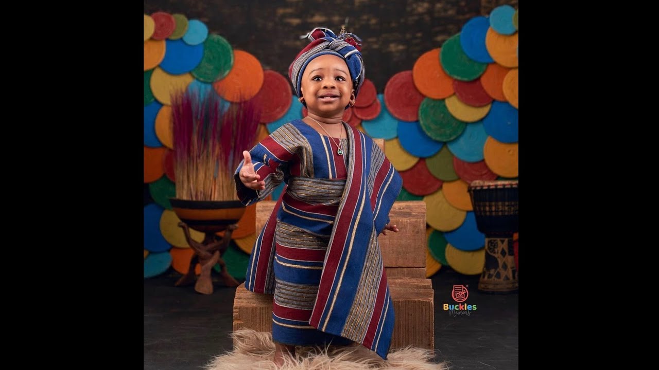 How to cut and sew Baby asooke dress/Iro and Buba asooke for 1year old baby