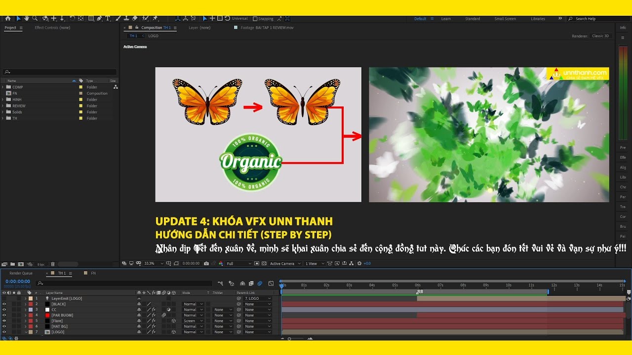 TẠO INTRO LOGO ĐÀN BƯỚM SỬ DỤNG TRAPCODE PARTICULAR