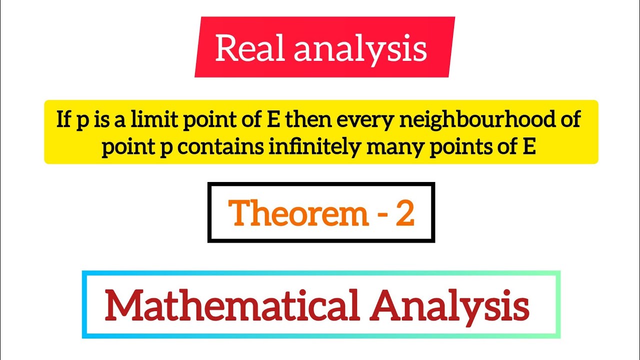 If P is a limit point of E then every neighborhood contains infinitely many points of E ||