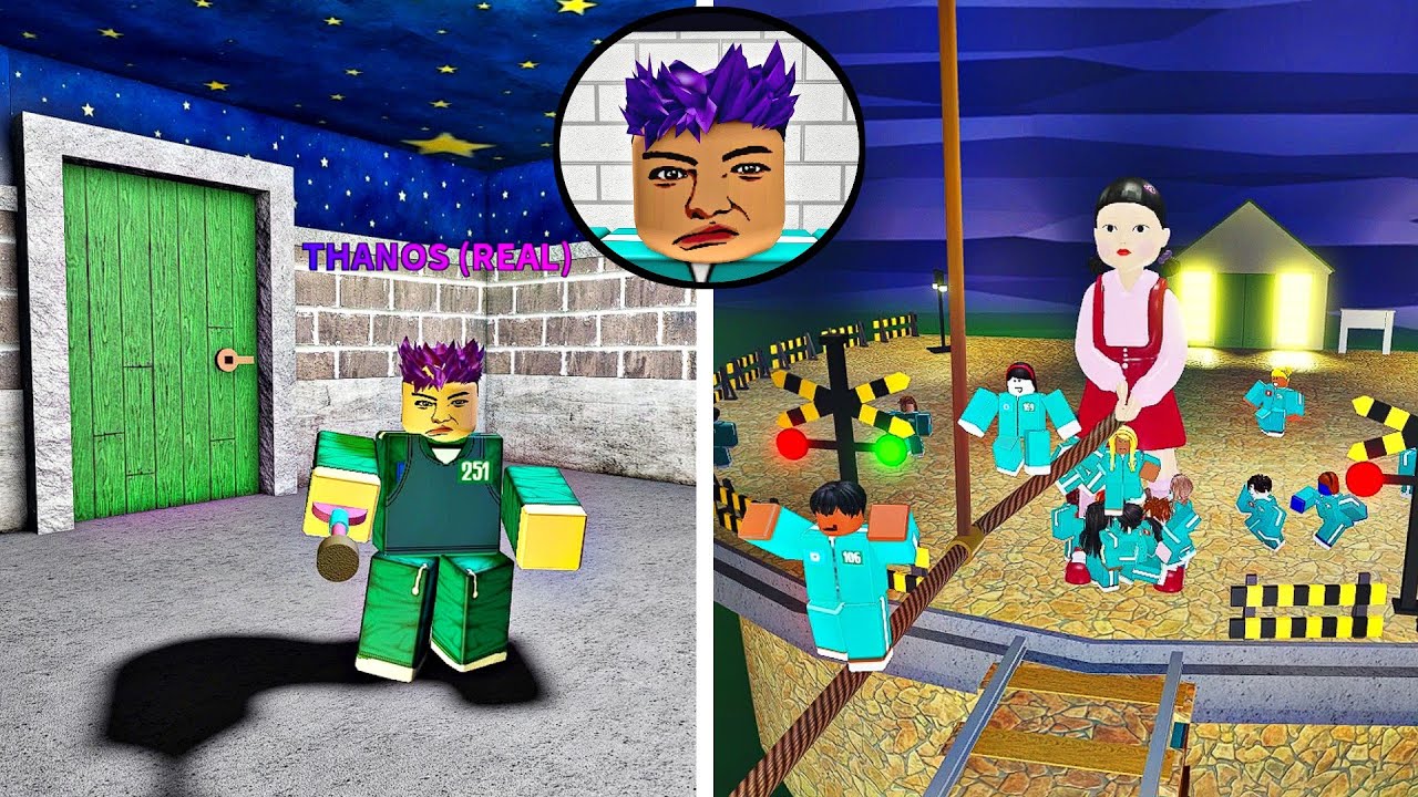 Squid Game but with NPCs - *NEW* THANOS (Season 1,2 & 3 Games) - Roblox
