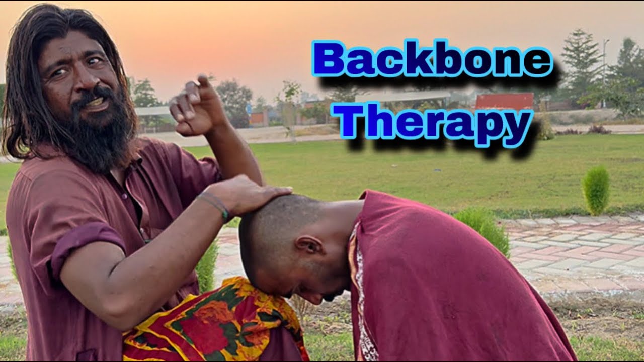 ASMR | BEST BACKBONE CARE THERAPY | BACK PAIN RELIEF | TAPING CRACKING MASSAGE BY BABA BANGALI 
